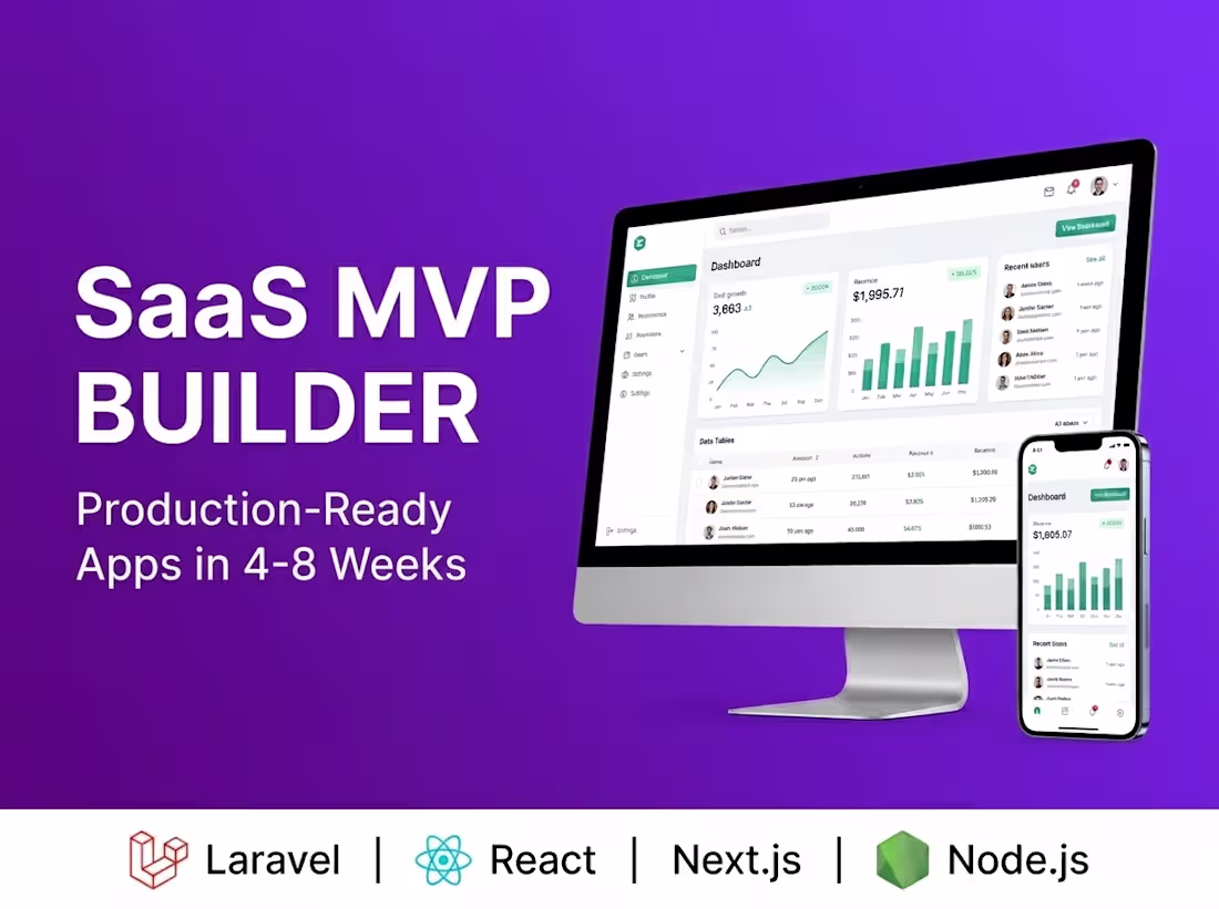 Cover image for SaaS MVP Developer, Full Stack Laravel and Next.js