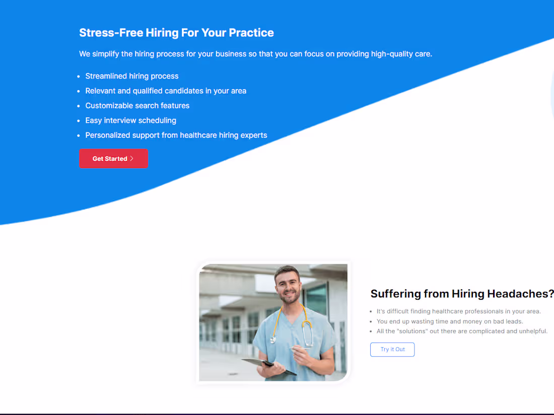 Cover image for Health Care website - ROH