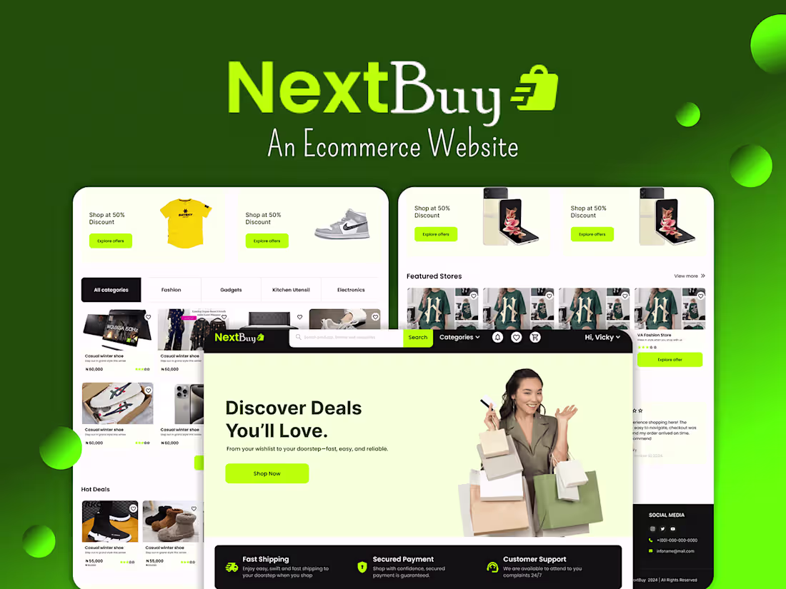Cover image for NextBuy, An Ecommerce Website Design
