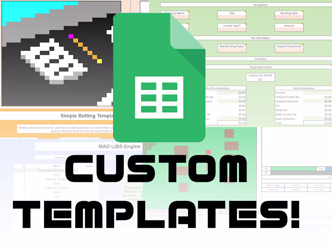 Cover image for Google Sheets Template Creation