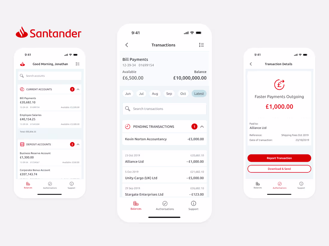 Cover image for Santander's Connect App MVP for SME Transaction Approvals