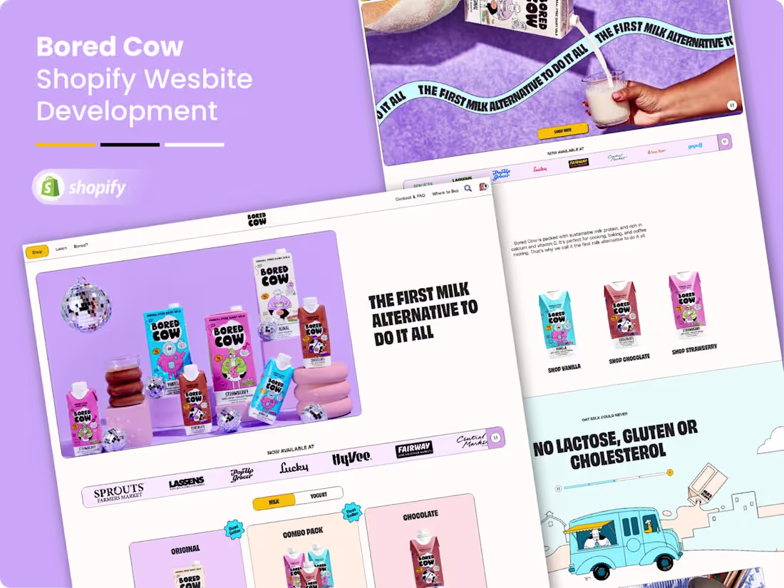 Cover image for Bored Cow Shopify Website Development
