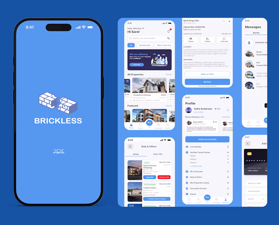 Cover image for Mobile app development for Brickless App
