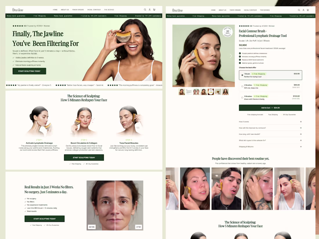 Cover image for ÉLVA GLOW - E-Commerce Brand Design & Development