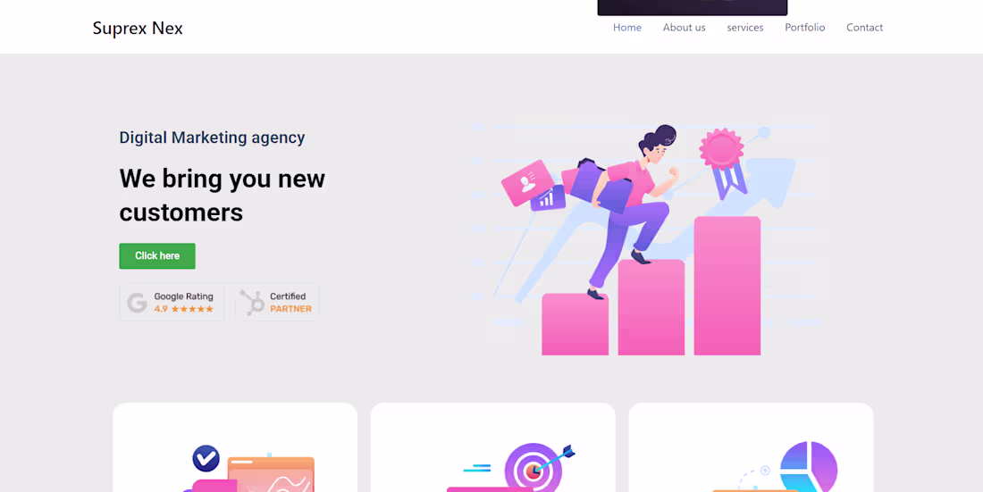 Cover image for Made a website for digital marketing agency