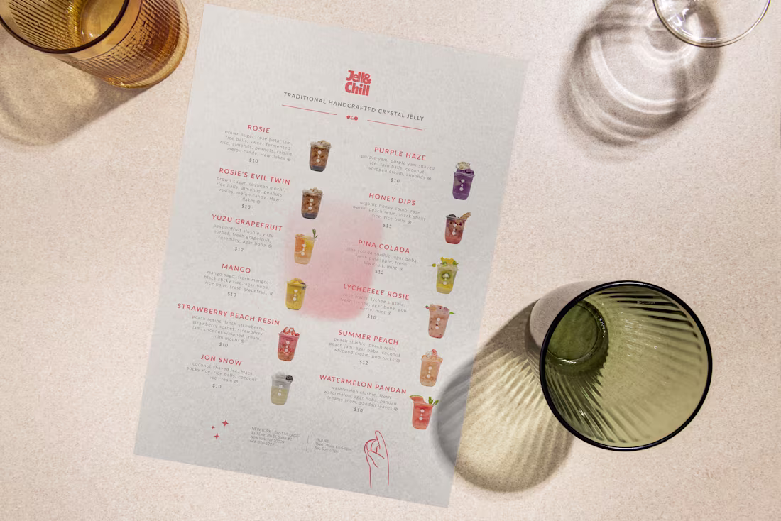 Cover image for Graphic Design: Jell&Chill Menu 