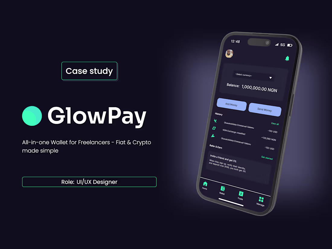 Cover image for GlowPay - Global Crypto + Fiat Payment App