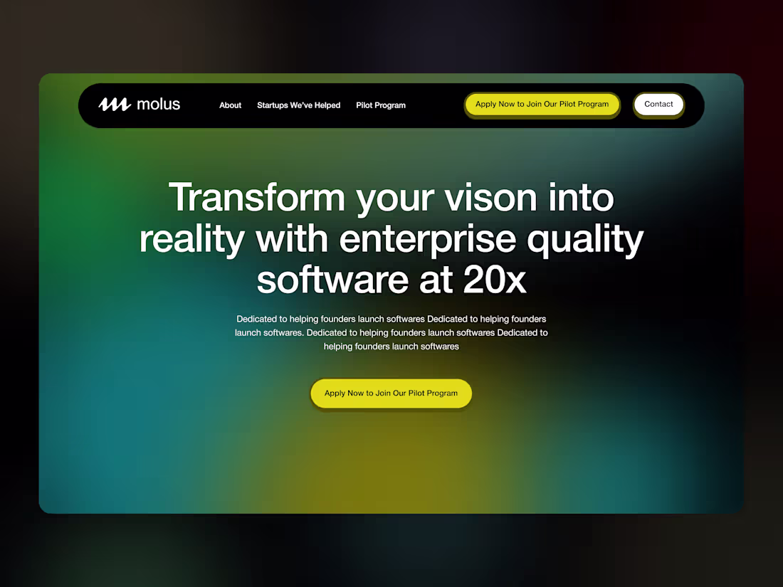 Cover image for Molus website design