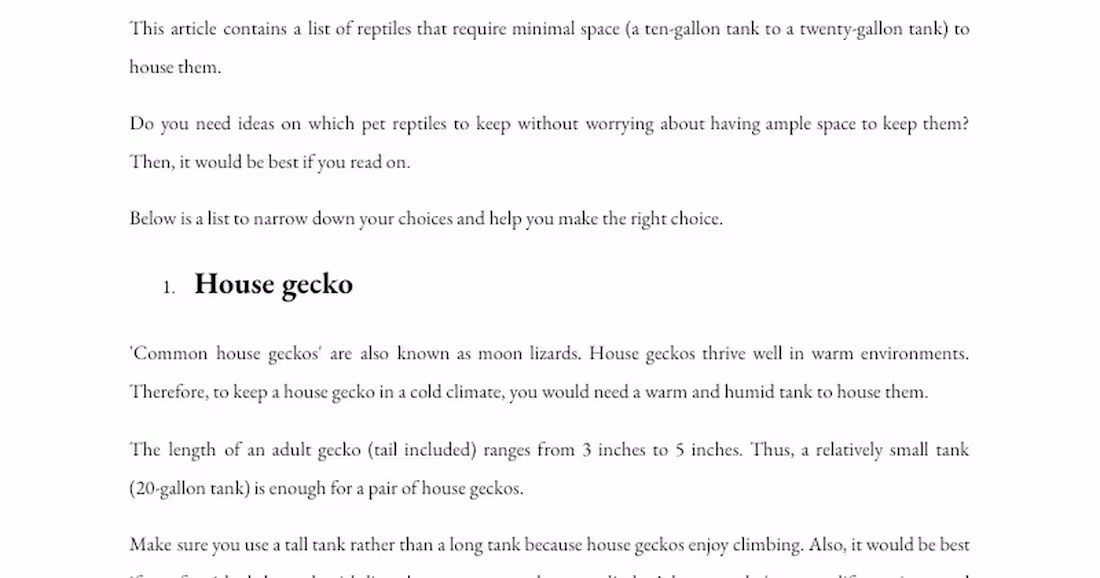 Cover image for Best reptiles for small tanks