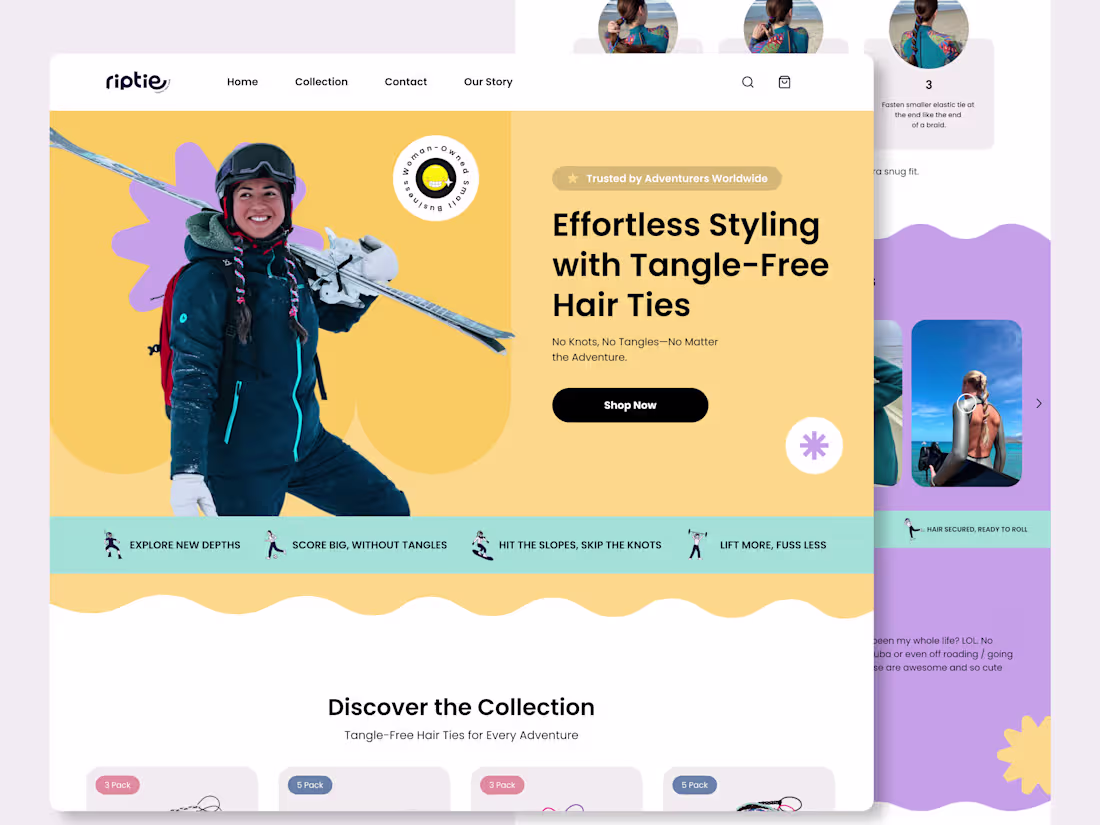 Cover image for High-Converting, CRO-Optimized Shopify Store | Rip Tie Hair