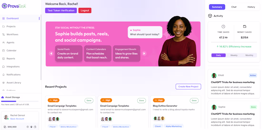 Cover image for Provatask (UpcomingMedia) is an AI-powered productivity + wo...