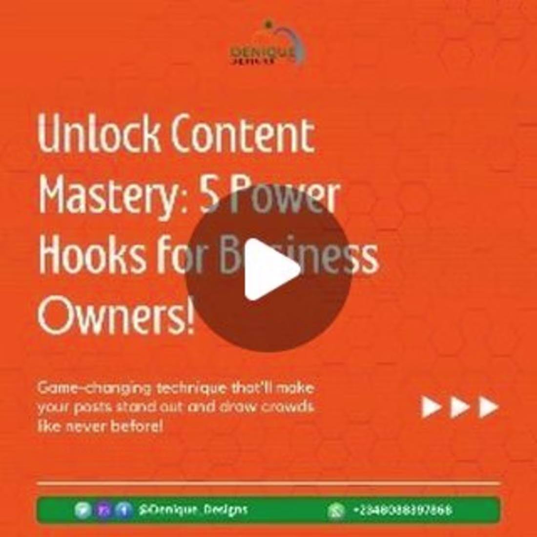 Cover image for Denique Designs (Branding) on Instagram: “Hi, Business owners! …