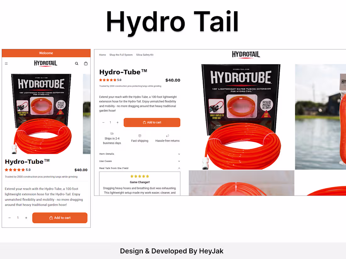Cover image for Shopify website development - Hydrotail
