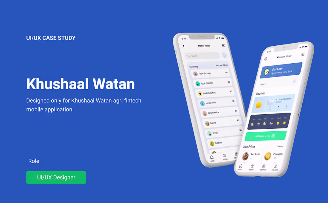 Cover image for Agri Fintech Mobile App Design