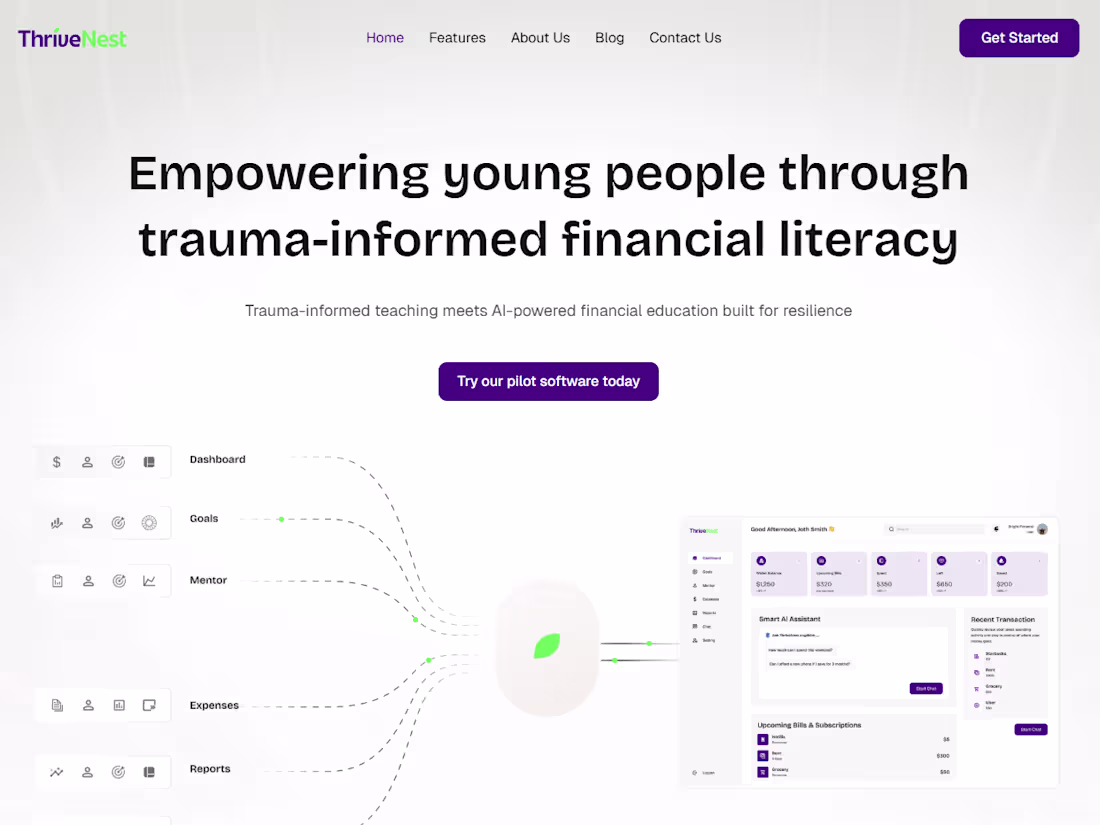 Cover image for ThriveNest AI is a financial