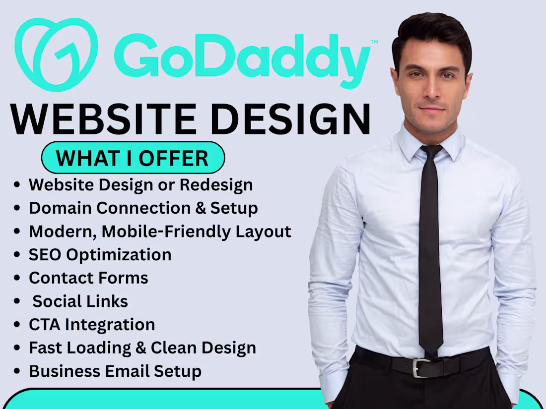 Cover image for design godaddy web com godaddy domain and website development