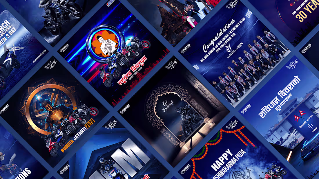 Cover image for Social Media Banner Designs for Yamaha Nepal