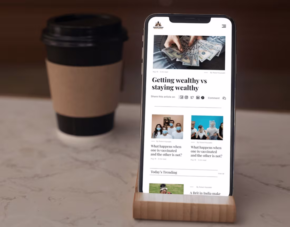 Cover image for Newspaper website on Behance