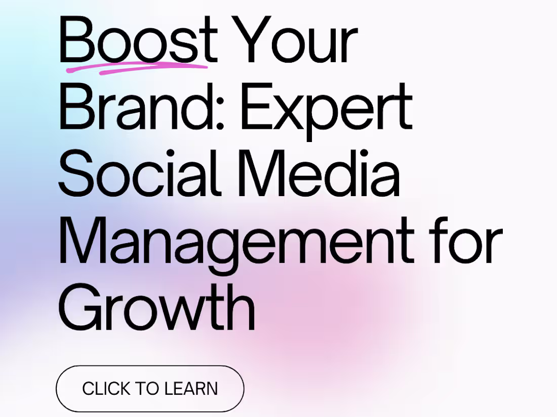 Cover image for Boost Your Brand: Expert Social Media Management for Growth