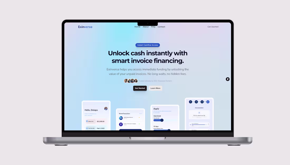 Cover image for ExInversa Landing Page Design