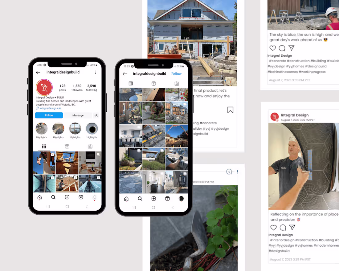 Cover image for Instagram caption copy & post planning | Integral Design