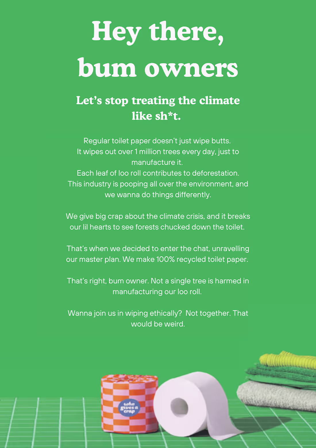 Cover image for Who Gives A Crap Spec Work