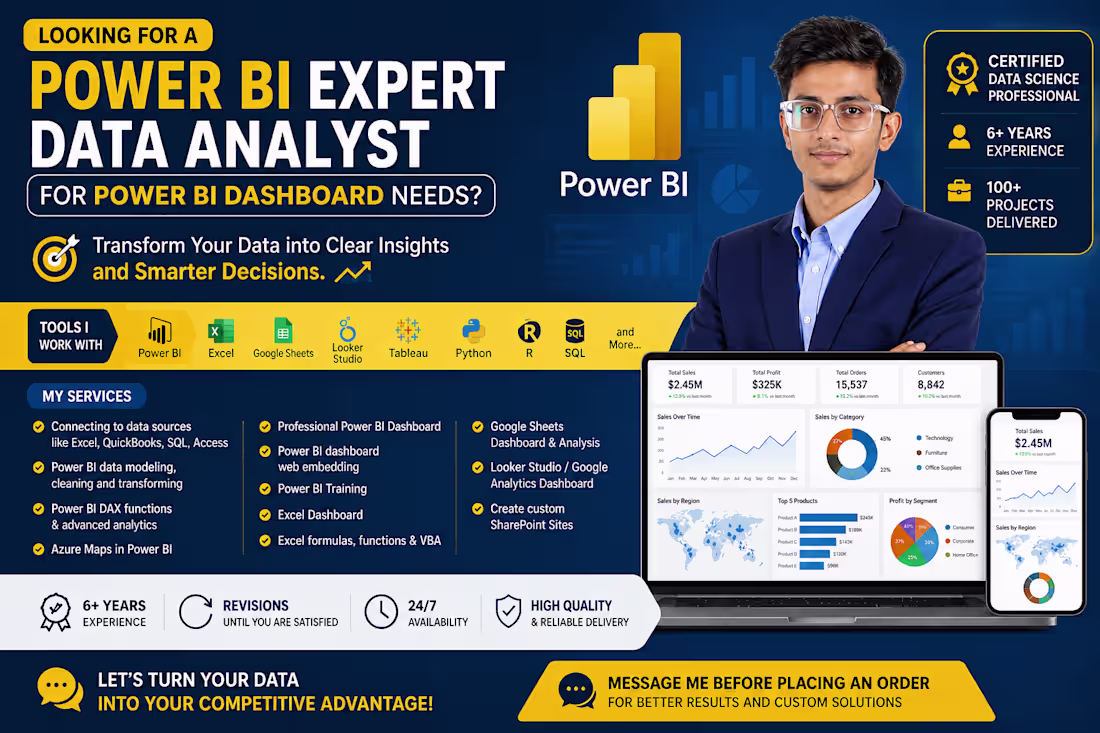 Cover image for Power BI Dashboard | EDA | Automation