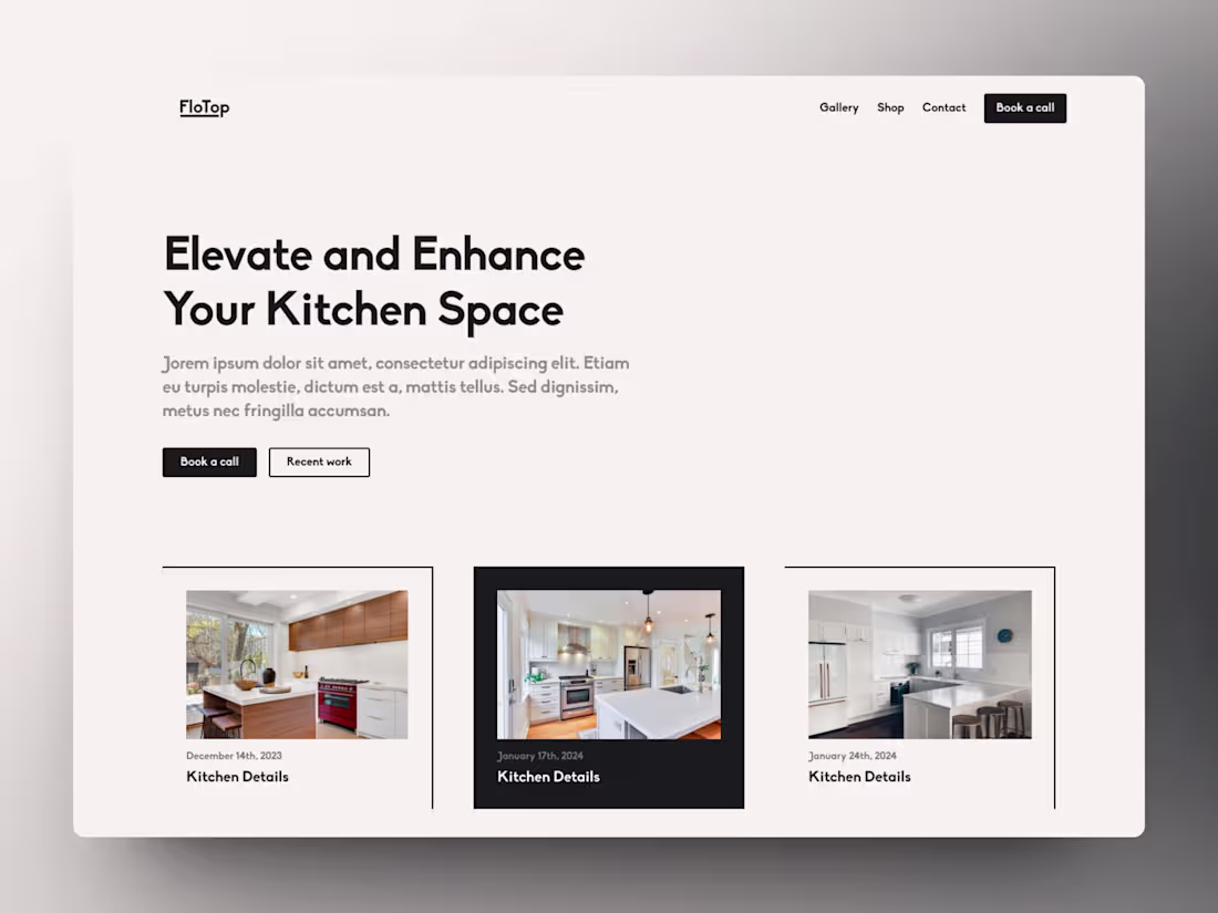 Cover image for Landing Page for Kitchen Renovation