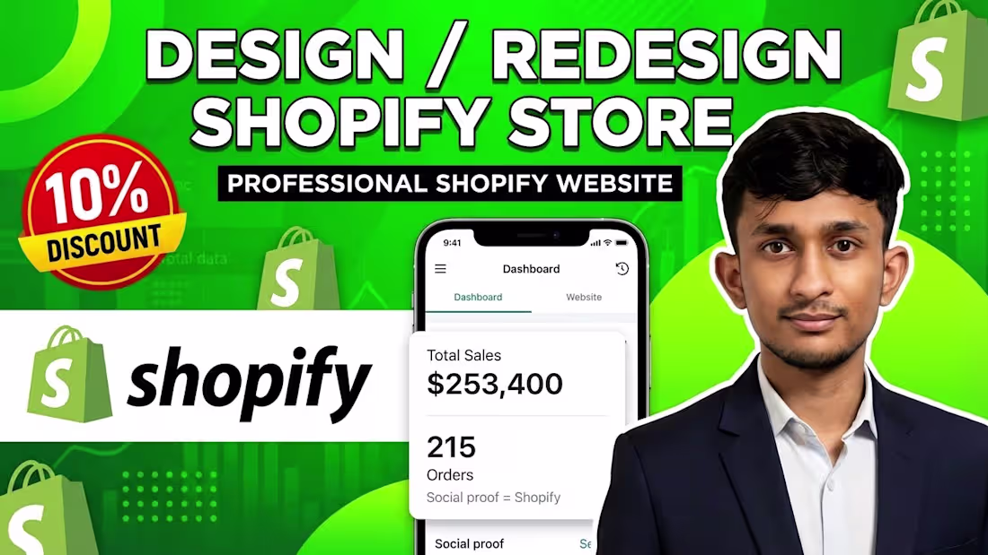 Cover image for Shopify Store Setup & Custom Theme Customization