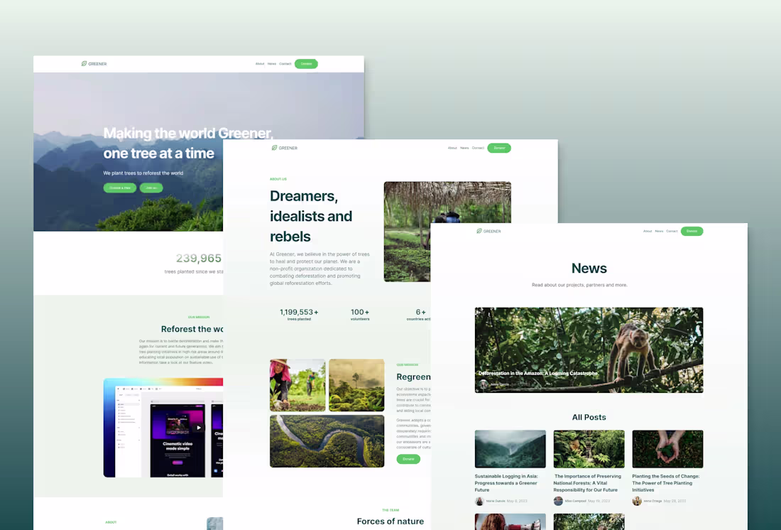 Cover image for Greener Framer Template