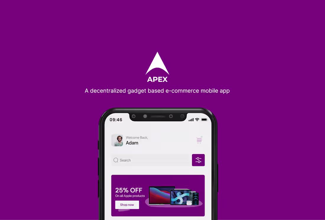 Cover image for Apex Crypto E-commerce App Design