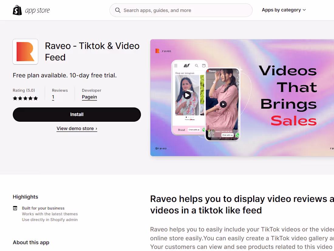 Cover image for Raveo Shopify App