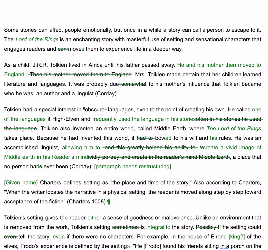 Cover image for Lord of the Rings Midterm Edit