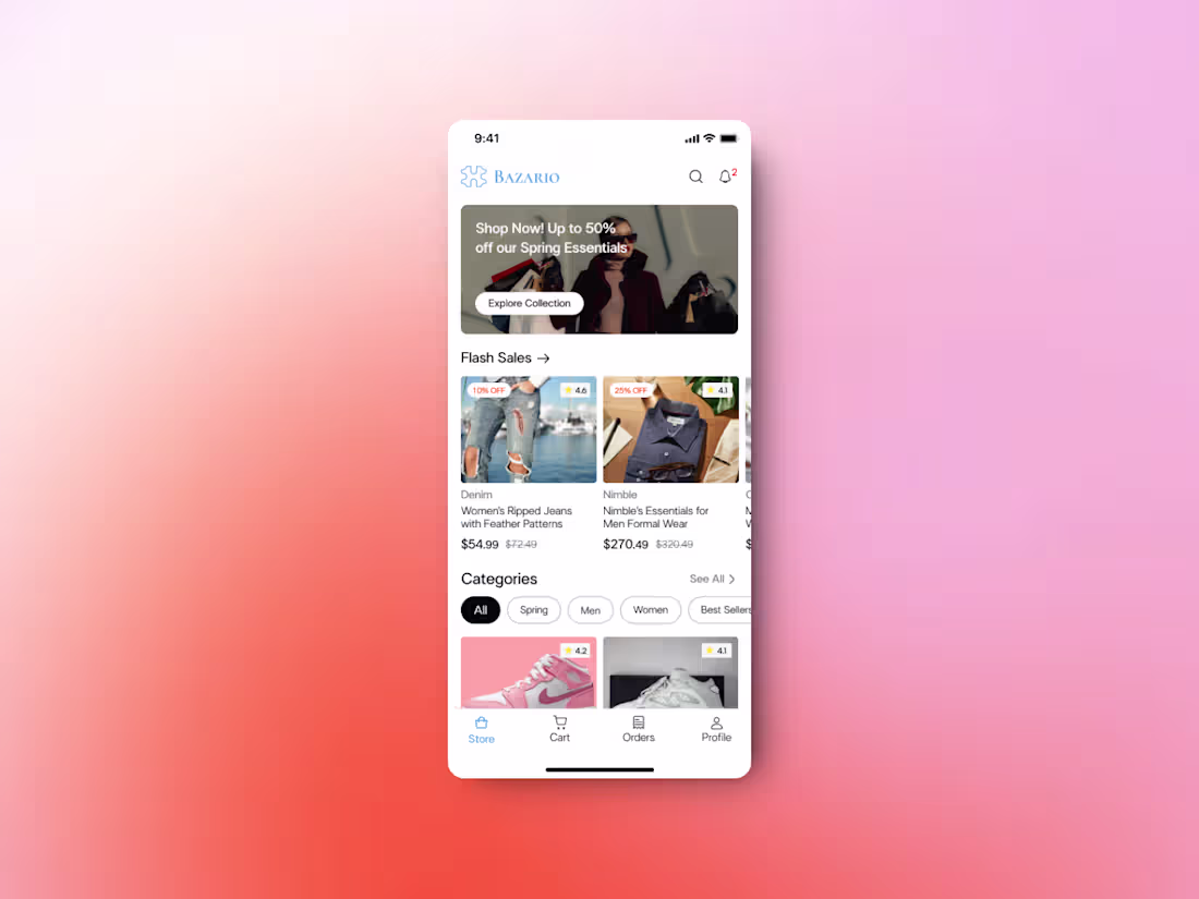 Cover image for Bazario Mobile App exploration :: Behance
