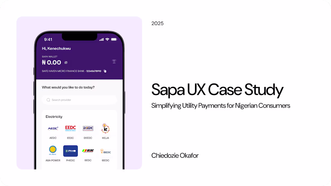 Cover image for Simplifying Utility Payments for Nigerian Consumers