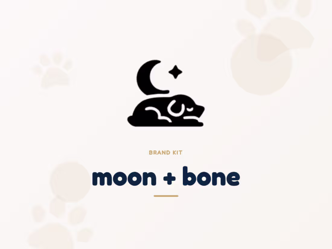 Cover image for moon + bone - Pet Care Brand Kit