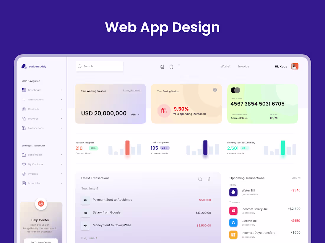 Cover image for Modern Web App UI/UX for Crypto, SaaS & Fintech Teams