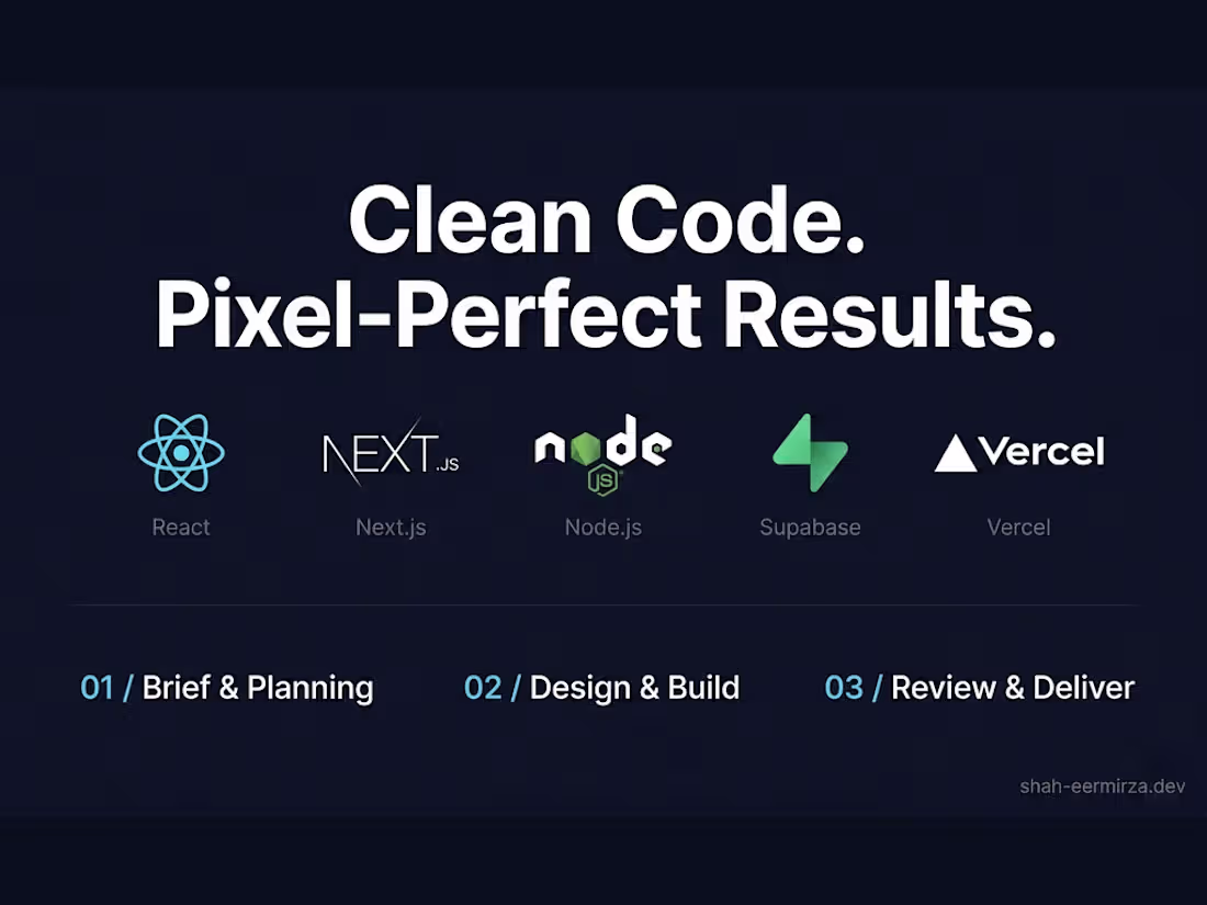 Cover image for Modern Business Website — React & Next.js