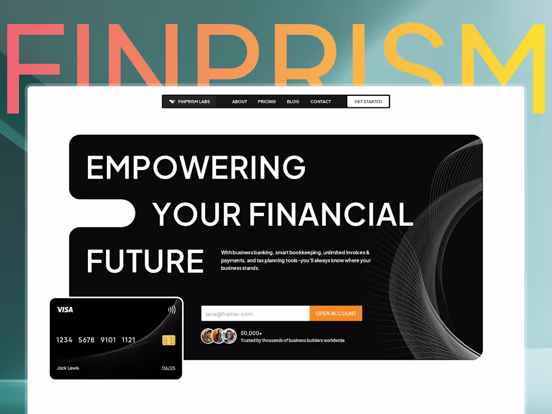 Cover image for FinPrism — SaaS Framer Template