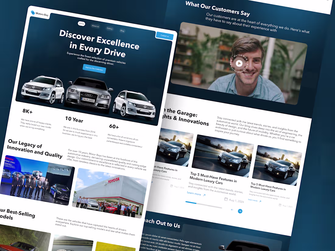 Cover image for Motors Bay Website Design
