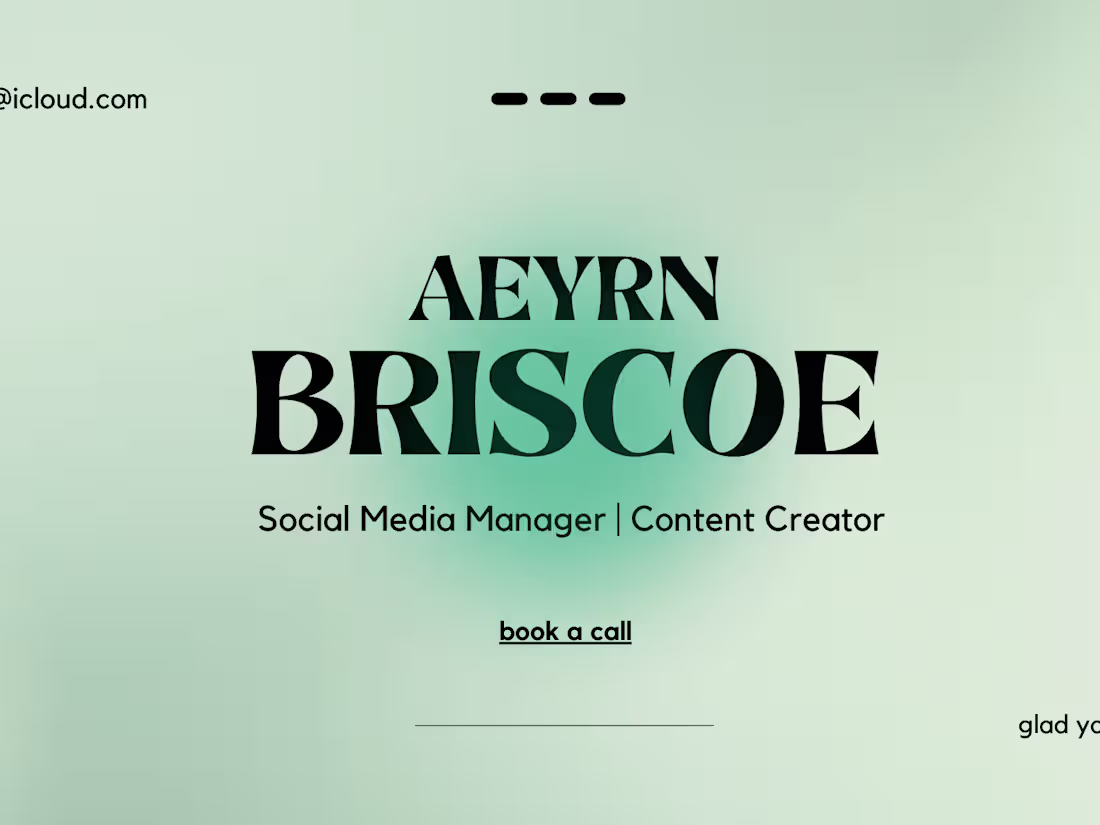 Cover image for aeyrn briscoe portfolio