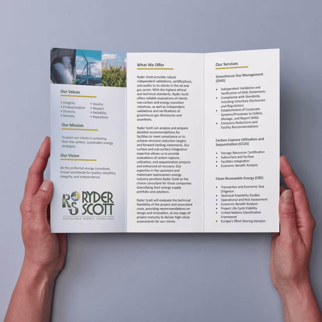 Cover image for Trifold Brochure | Ryder Scott