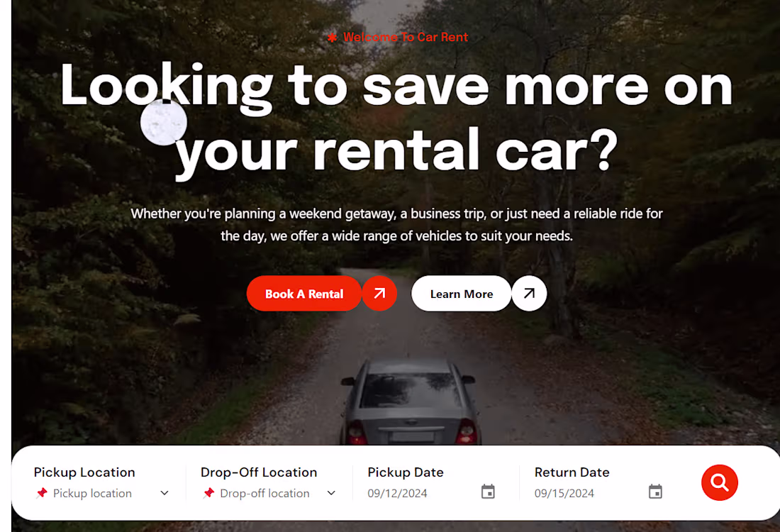 Cover image for Novaride - Car rental website