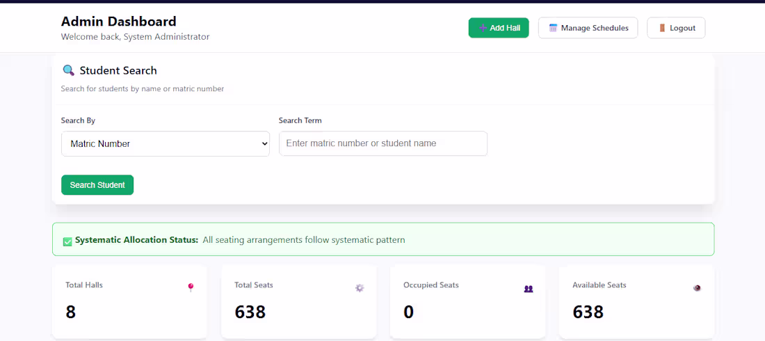 Cover image for Web-Based Automated Exam Seat Allocation System This is the ...