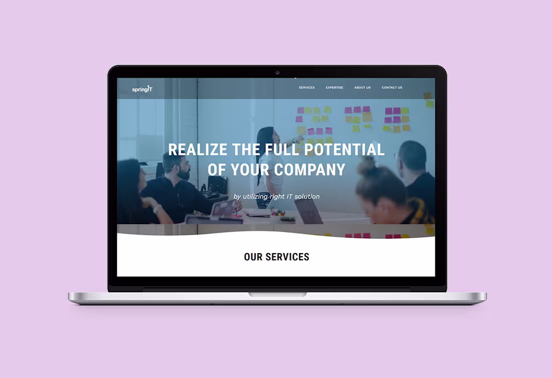 Cover image for Landing Page Design for IT Agency