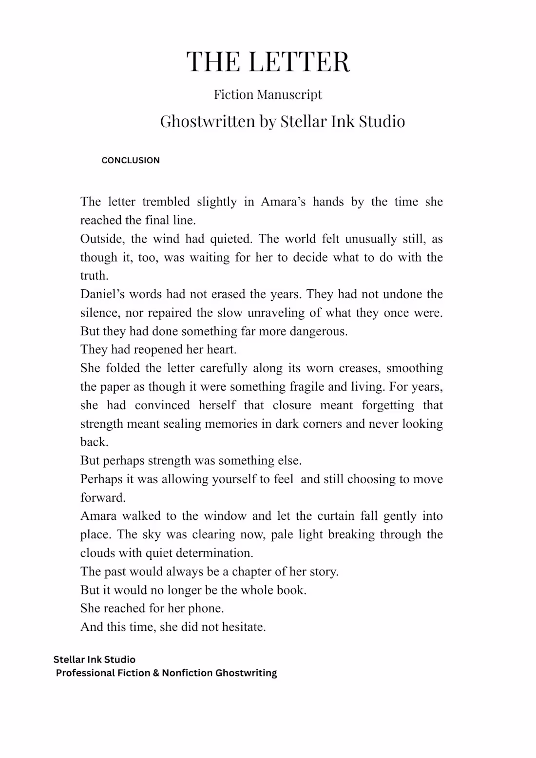 Cover image for Closing excerpt demonstrating emotional resolution,