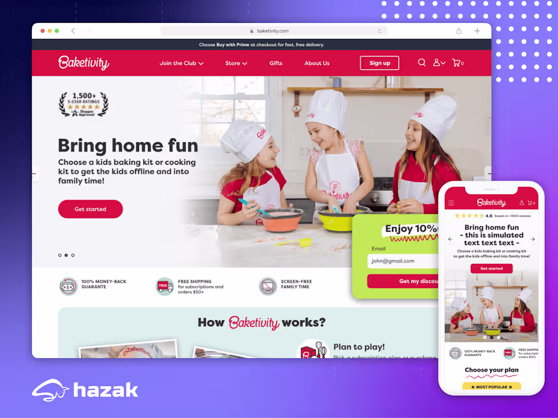 Cover image for Baketivity - eCommerce - Subscription based model