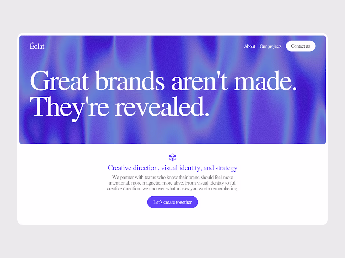 Cover image for Built the hero section for