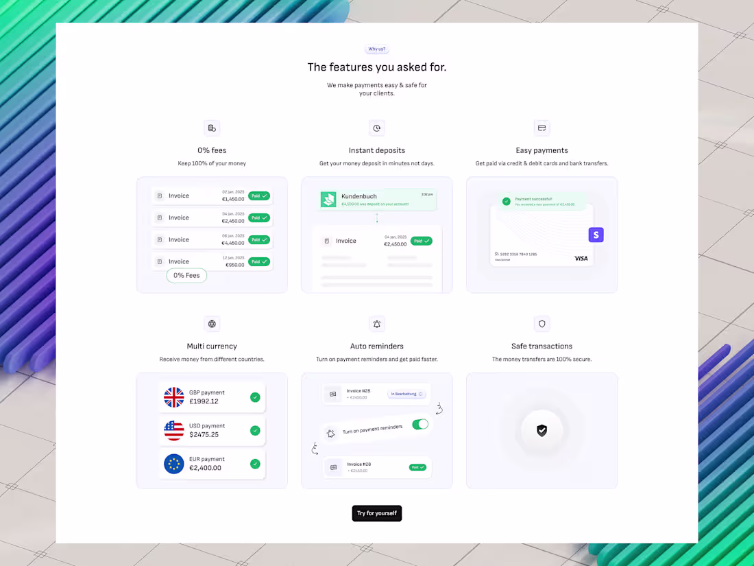 Cover image for Bento grid for Customer book