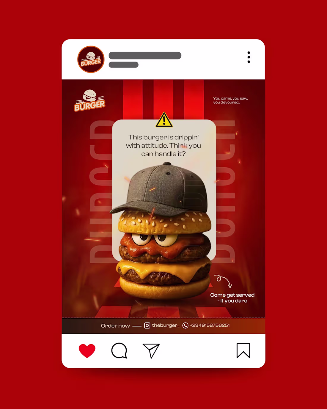 Cover image for 4:5 Flyer Design for Burger, a Fast Food Brand